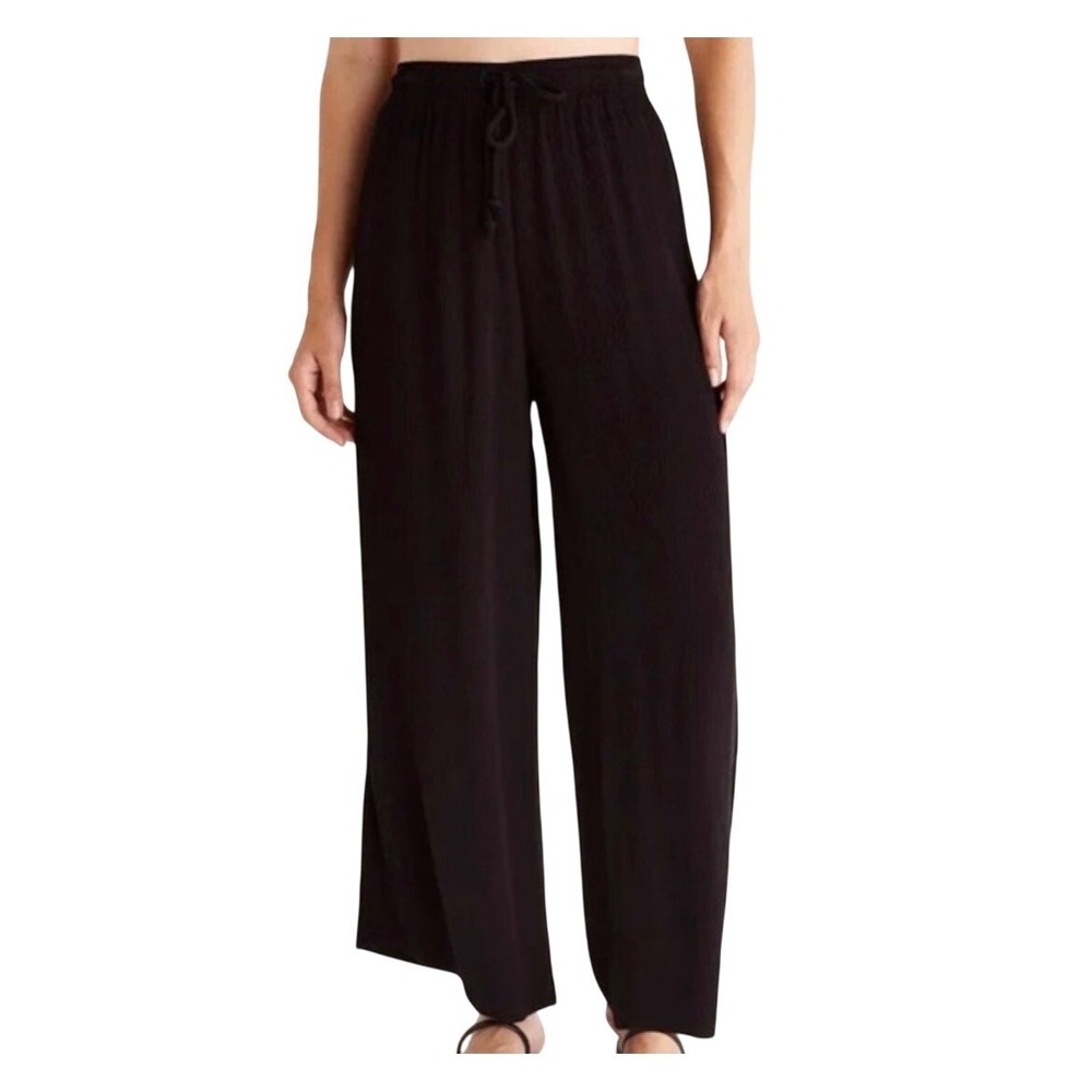 New Z Supply Whitesands Wide Leg Drawstring Pants sz XL Gauzy Beachy Loungewear
